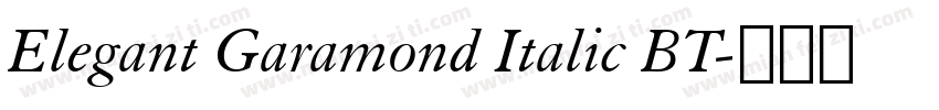 Elegant Garamond Italic BT字体转换